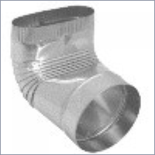 Sheet Metal Duct System 124nc Oval To Round 90 Boot No Crimp 